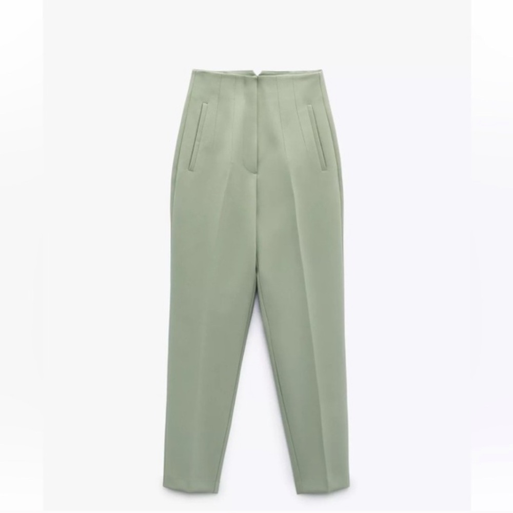Zara Sage Green Women's Trousers - Picture 3 of 3